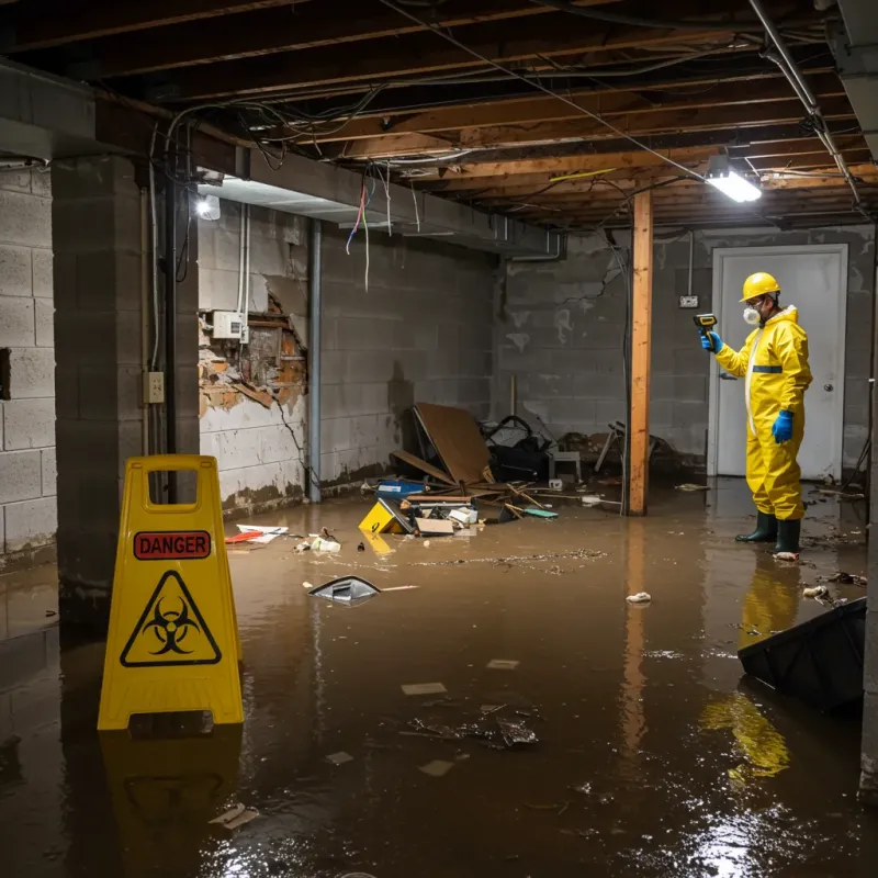 Flooded Basement Electrical Hazard in Roaring Spring, PA Property